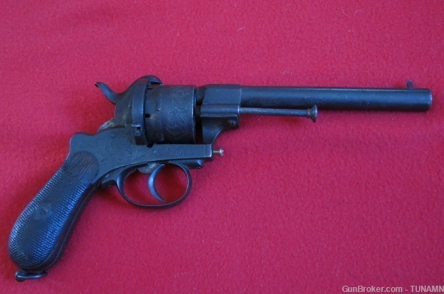 Belgian Lefaucheux 11mm Pinfire Double Action Revolver Antique Look -img-1