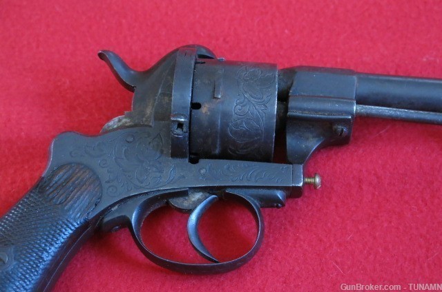 Belgian Lefaucheux 11mm Pinfire Double Action Revolver Antique Look -img-5