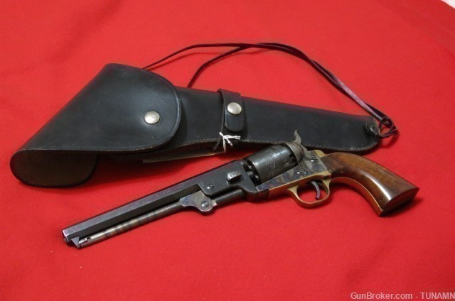 Spesco 1851 Navy Percussion Revolver 36 Cal 7 3/8"Barrel 95% Nice    -img-0