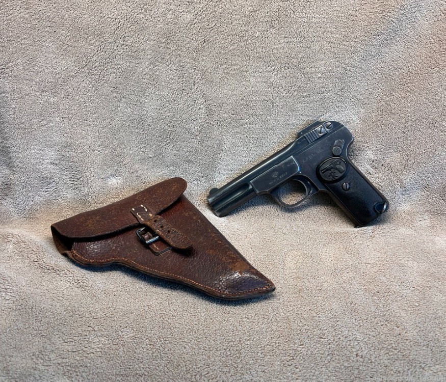 Munich Police Marked FN 1900 Browning with Holster 1902-1903-img-0