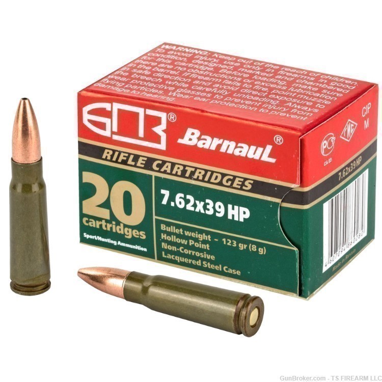 Barnaul 7.62X39mm 123Gr Hollow Point 500rd -img-0
