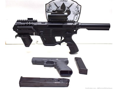 Sniper Gray Glock G17 9mm w/ Recover PI-X AR Platform w 32&17 rd mags      