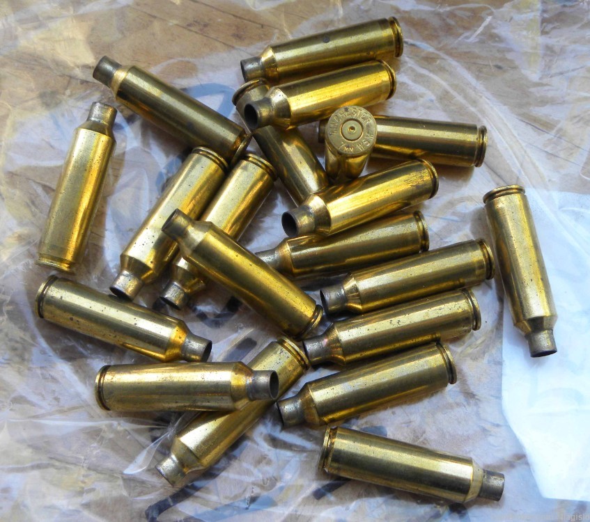 20 Rds of Winchester Brand Once-Fired 7MM WSM Win Short Mag Brass -img-0