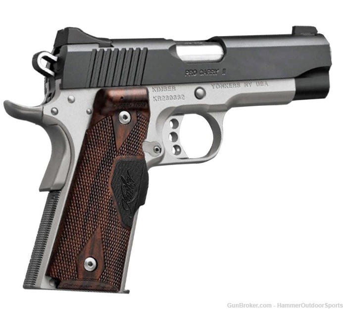 KIMBER PRO CARRY II BLACK / STAINLESS .45 ACP 4" BARREL 7-ROUNDS W/ LASER G-img-1