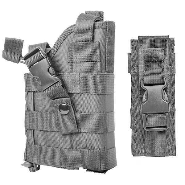 Tactical MOLLE Gun Holster + Mag Pouch fits CZ P-10 P-09 CZ75 Pistol Gun-img-0