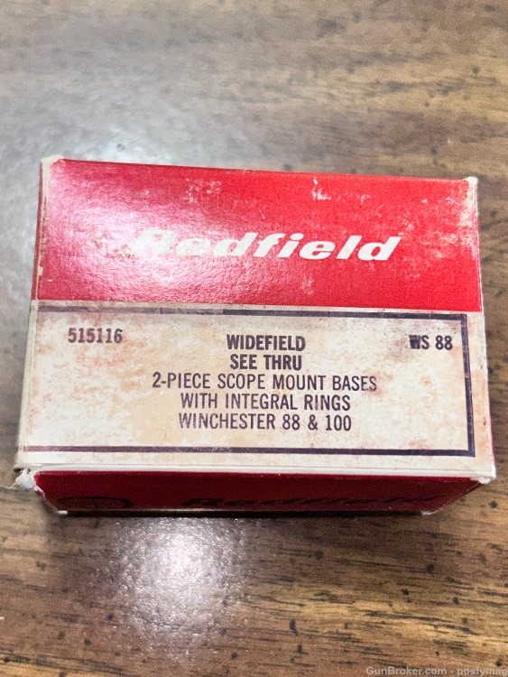 REDFIELD WIDEVIEW winchester 88 or 100 see through 1 pc mount & rings -NIB-img-0