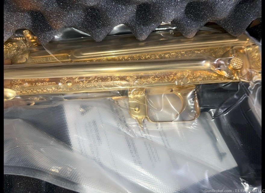 Century Arms Underfolder 7.62X39mm Seattle Engraved 24K Gold Plated-img-9
