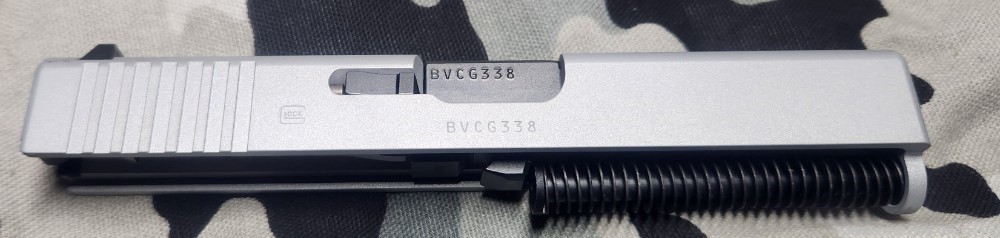 Glock 19 Gen 3 Complete OEM slide Silver Finished sides  19 23 CUSTOM NEW-img-1