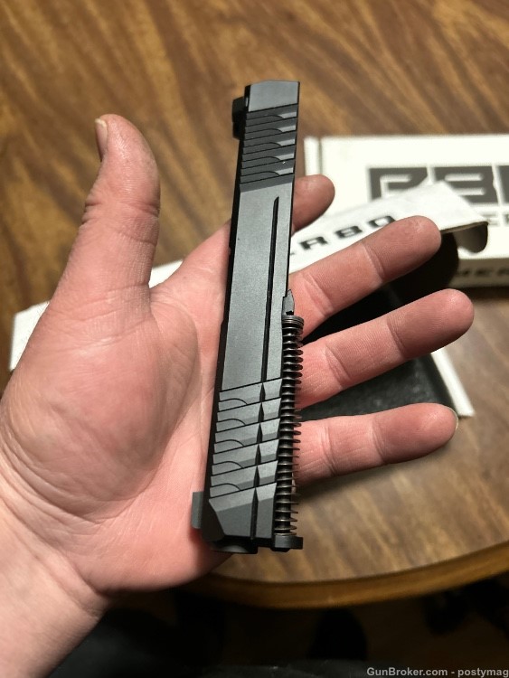 glock 19 polymer 80% PF940c complete kit black slide cobalt frame *NO FFL*-img-3