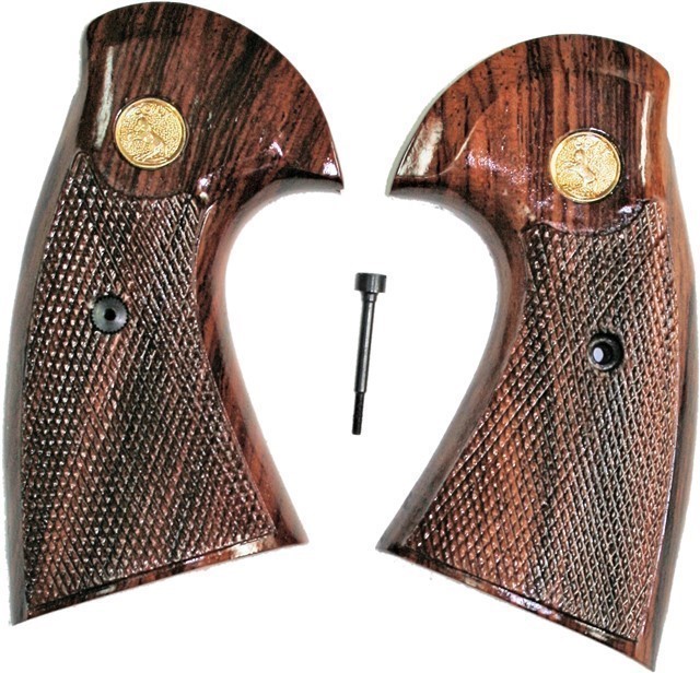 Colt Python 2nd Gen Rosewood Grips, Smiley Pattern-img-4