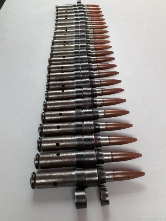 Frankford Arsenal Belt Of 23 Linked 50BMG 50 BMG Dummy Rounds WW2-img-5