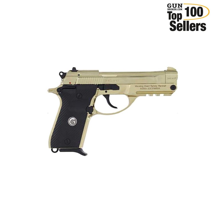EAA Girsan MC 14T Tip-Up 380 ACP 4.5in 13rd Gold Plated Pistol (390870)-img-0