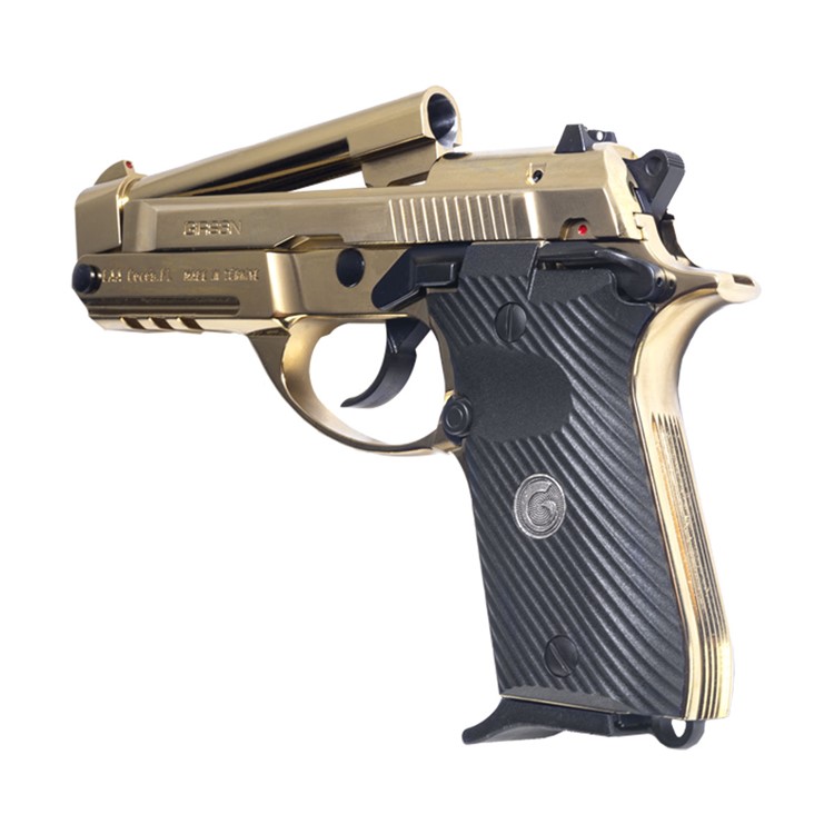 EAA Girsan MC 14T Tip-Up 380 ACP 4.5in 13rd Gold Plated Pistol (390870)-img-4