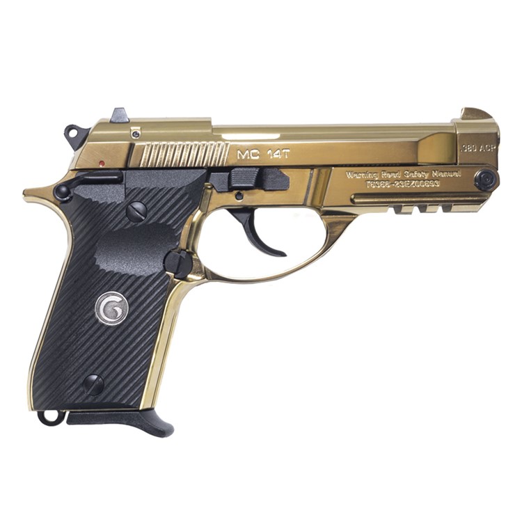 EAA Girsan MC 14T Tip-Up 380 ACP 4.5in 13rd Gold Plated Pistol (390870)-img-2