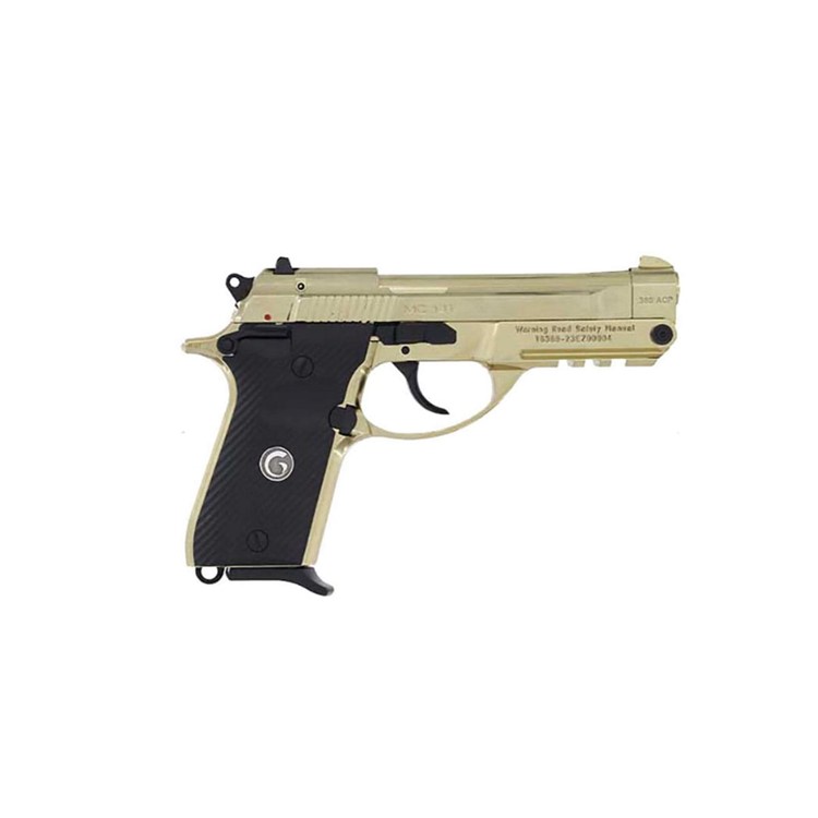 EAA Girsan MC 14T Tip-Up 380 ACP 4.5in 13rd Gold Plated Pistol (390870)-img-1