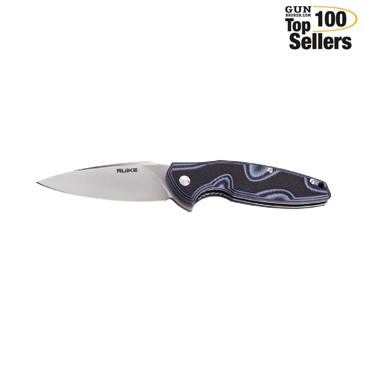 RUIKE Fang P105 Folding G10 Pale Blue and Black Knife (P105-K)-img-0