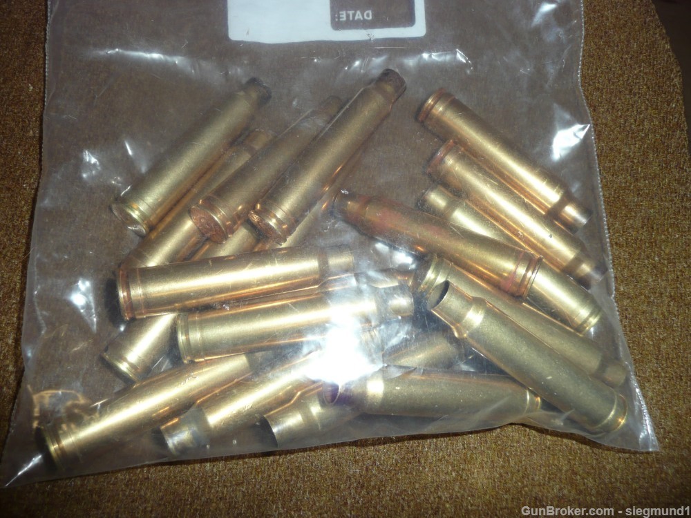 .338 win mag once fired brass cleaned 19pcs-img-0