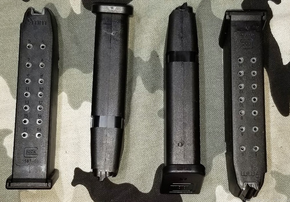 4 Glock G17 9MM mags  17rnd Gen 3 & 4   26 19 -img-0