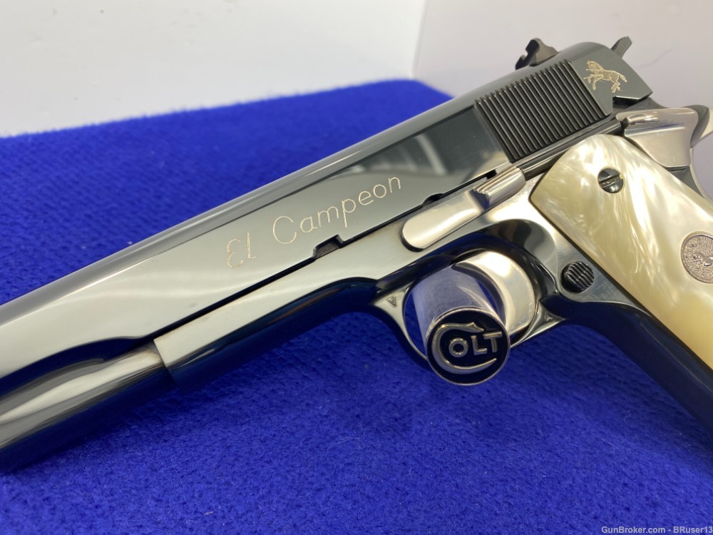 1997 Colt El Campeon .38 Super Blue/Stainless *1 of ONLY 550 EVER MADE*-img-7