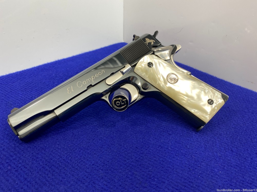 1997 Colt El Campeon .38 Super Blue/Stainless *1 of ONLY 550 EVER MADE*-img-3
