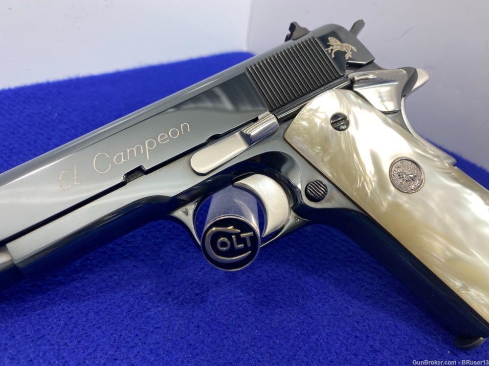 1997 Colt El Campeon .38 Super Blue/Stainless *1 of ONLY 550 EVER MADE*-img-6