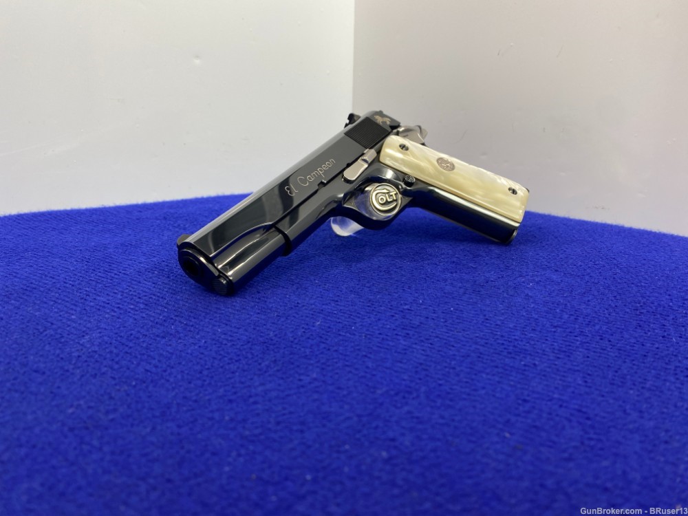 1997 Colt El Campeon .38 Super Blue/Stainless *1 of ONLY 550 EVER MADE*-img-9