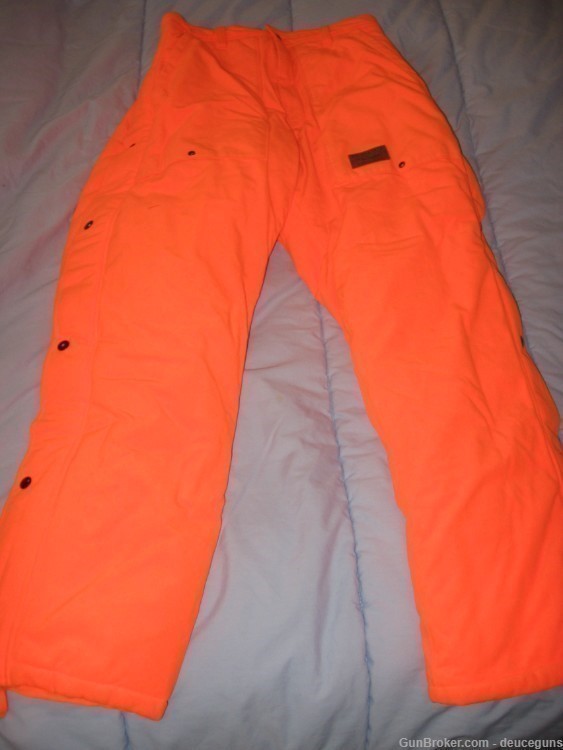 Walls Water-Pruf Insulated Blaze Orange Thermal Pants Waist Size 32-34pair -img-0