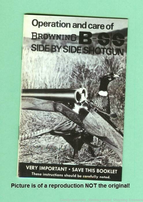 Browning BSS Dbl Bbl Shotgun Factory Manual Repro-img-0
