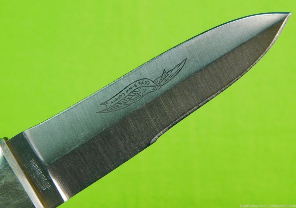Rare Japan Parker Cutlery Co Eagle Brand Lockback Folding Knife Push Dagger-img-8