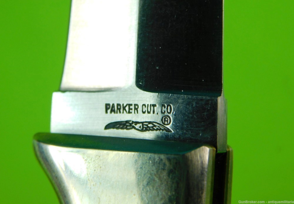 Rare Japan Parker Cutlery Co Eagle Brand Lockback Folding Knife Push Dagger-img-6