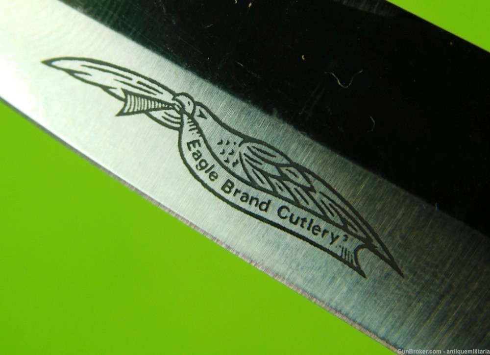 Rare Japan Parker Cutlery Co Eagle Brand Lockback Folding Knife Push Dagger-img-7