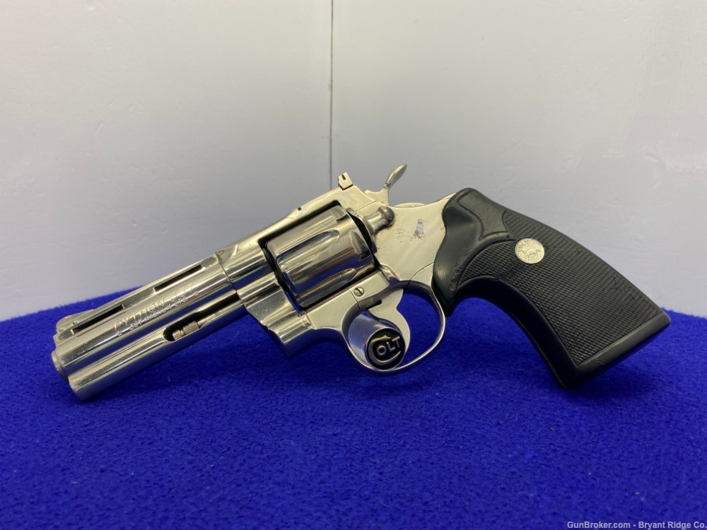 1971 Colt Python .357 Mag 4" *DESIRABLE NICKEL FINISH MODEL*-img-43