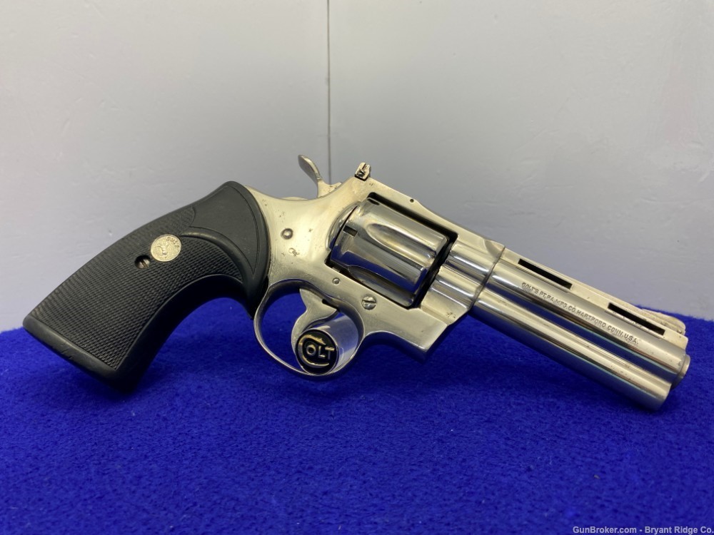 1971 Colt Python .357 Mag 4" *DESIRABLE NICKEL FINISH MODEL*-img-11