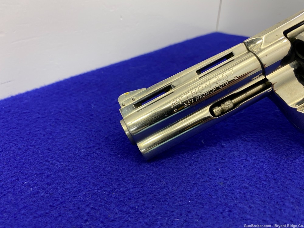 1971 Colt Python .357 Mag 4" *DESIRABLE NICKEL FINISH MODEL*-img-8
