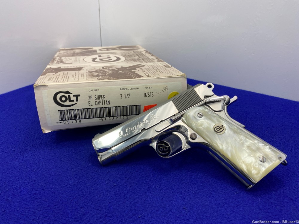 1991 Colt El Capitan .38 Super Bright Stainless *ONE OF 500 EVER MADE RARE*-img-6