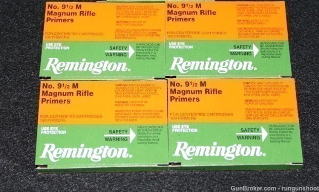 Remington Large Rifle Magnum Primer 400ct (4 sleeve) lot-img-0