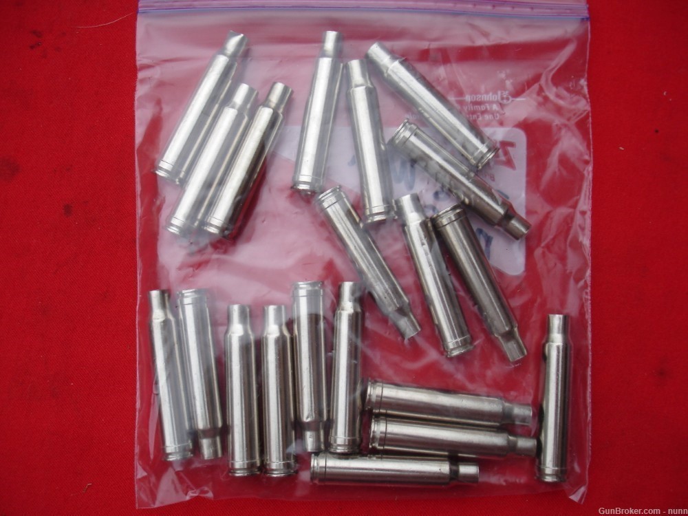 20 Pieces Remington-Peters .338 Winchester Magnum Nickel Plated Cases DH-img-3