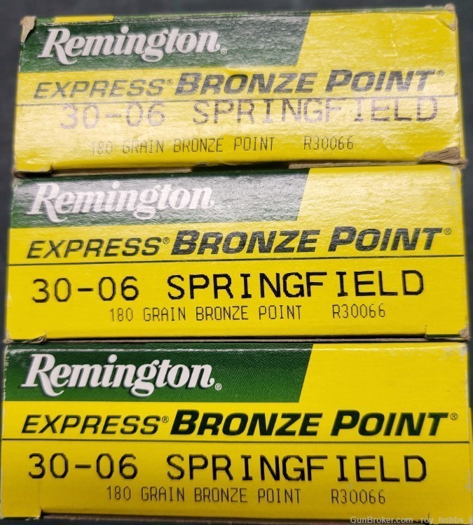 60 rds, 3 boxes of Remington .30-06 180 Gr Bronze Point-img-1
