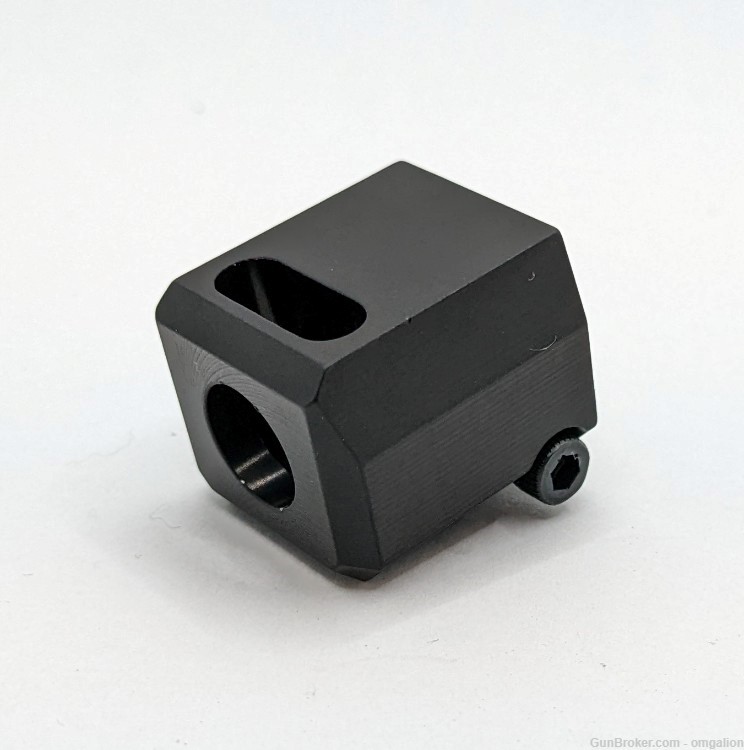 9mm 1/2x28 TPI Muzzle Brake Compensator Ano Black Alum for Sig P365/365XL-img-0