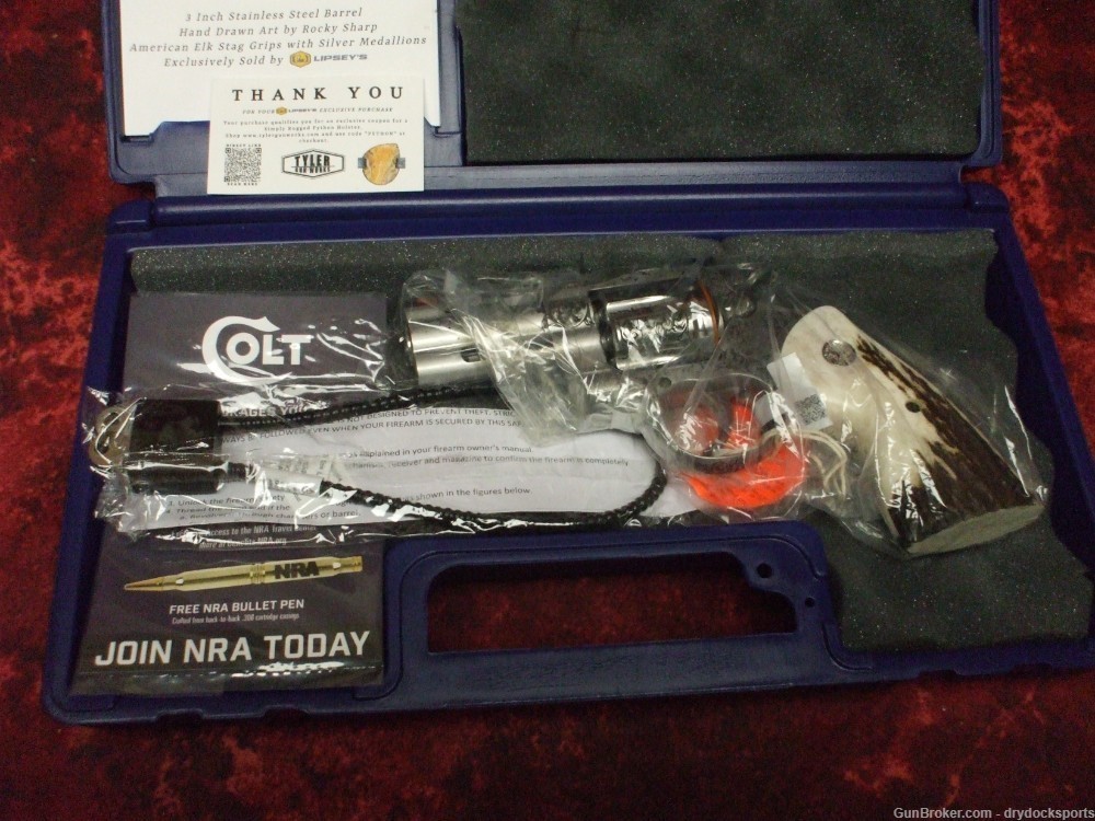 Colt Python 3" Bobby Tyler Gunworks Engraved .357 Magnum RARE-img-17