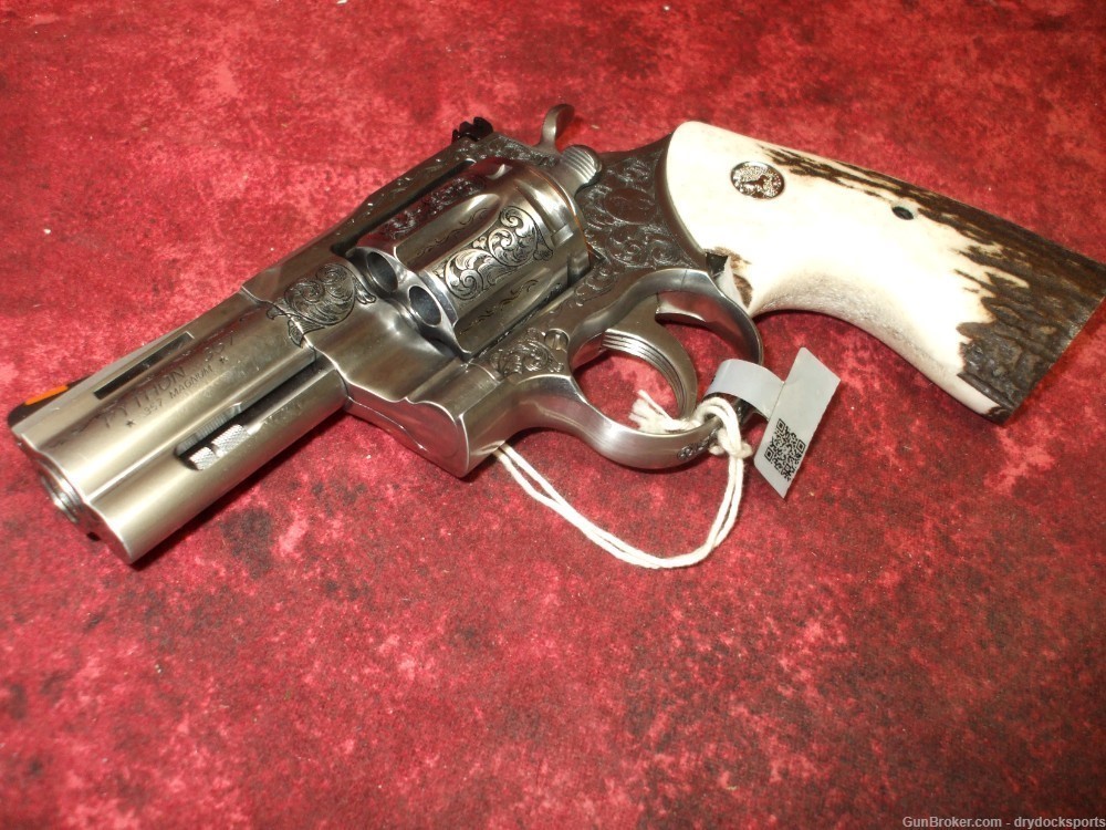 Colt Python 3" Bobby Tyler Gunworks Engraved .357 Magnum RARE-img-15
