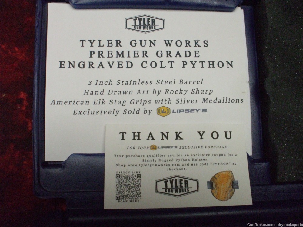 Colt Python 3" Bobby Tyler Gunworks Engraved .357 Magnum RARE-img-16
