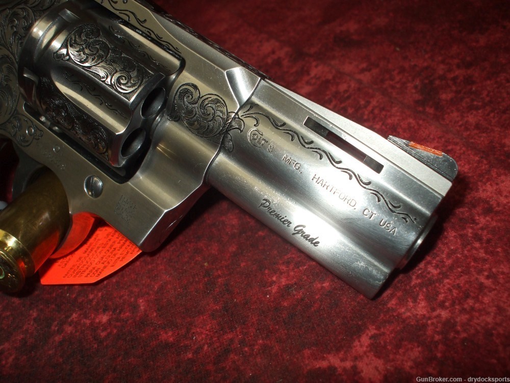 Colt Python 3" Bobby Tyler Gunworks Engraved .357 Magnum RARE-img-8