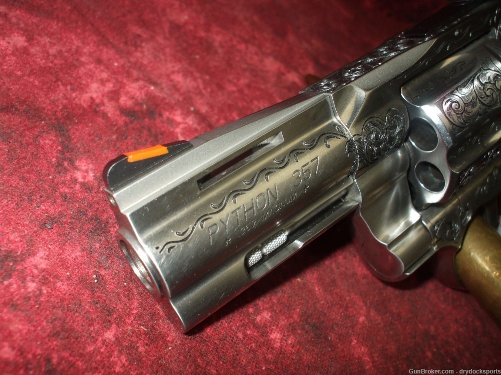 Colt Python 3" Bobby Tyler Gunworks Engraved .357 Magnum RARE-img-2