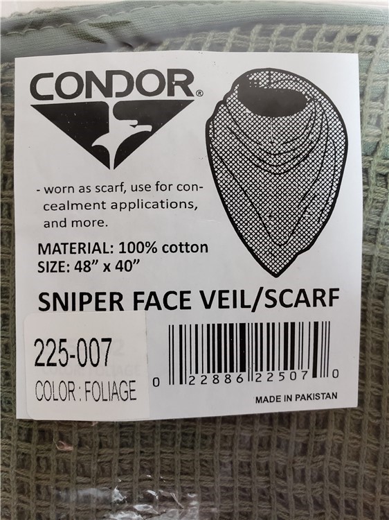 Condor Sniper Face Veil / Scarf Foliage - FREE SHIPPING!-img-0