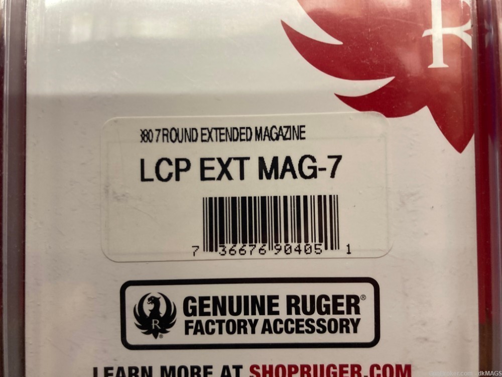 2 Ruger LCP 7rd Extended .380 Magazines-img-2