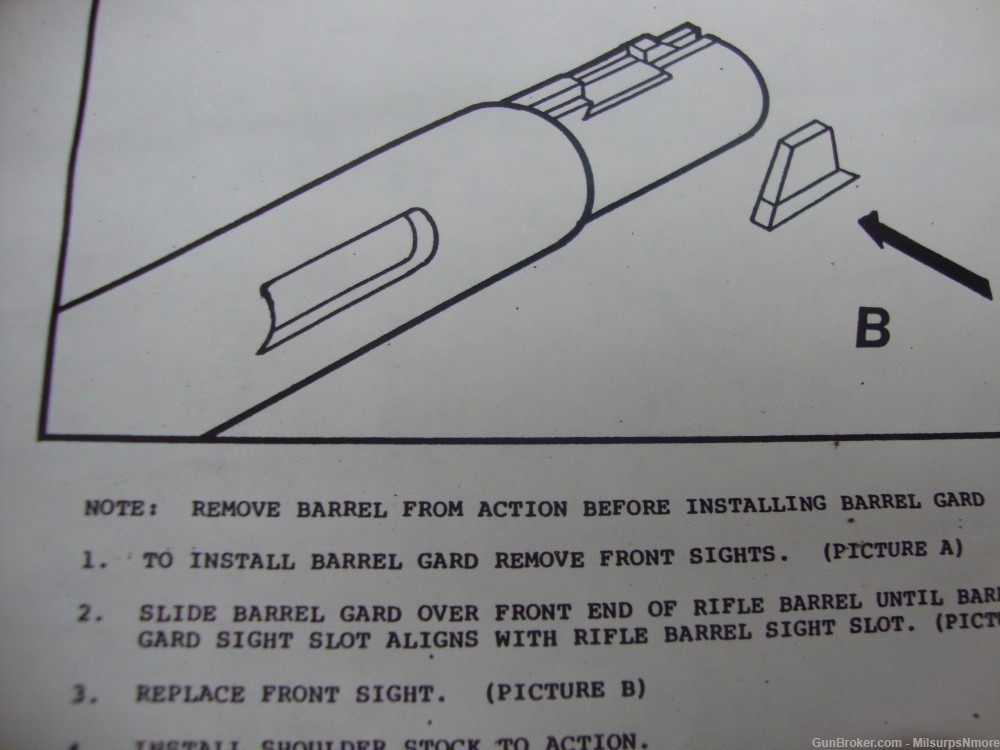 Rare Early Preban Shogun AR-7 Pistol Grip And Shroud Stock Set-img-3