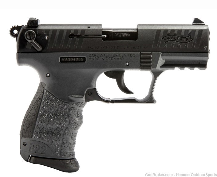 WALTHER P22Q 22 LR 3.42'' 10-RD PISTOL - Tungsten - 200 Rounds of Free Ammo-img-1