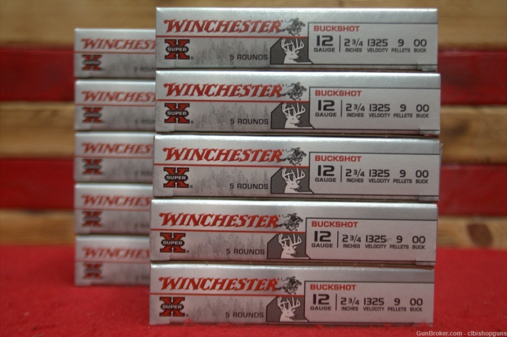 Winchester Buckshot 12 Gauge 2 3/4 Deer SuperX 10 boxes ammo-img-0
