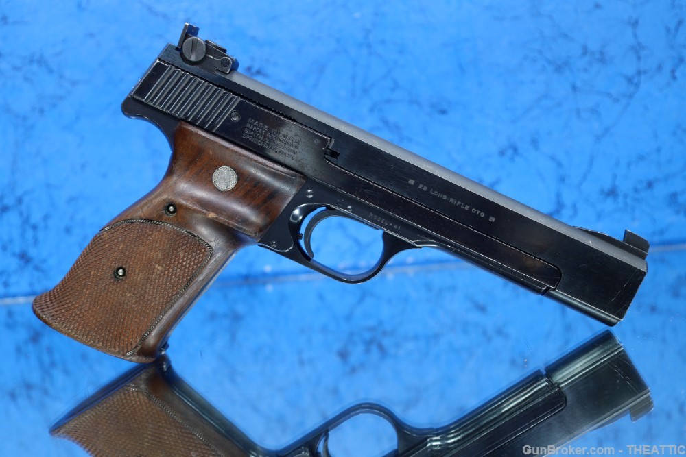 SMITH & WESSON MOD 41 22 LR SEMI AUTO TARGET PISTOL DATED 1970 C&R ELIGIBLE-img-34